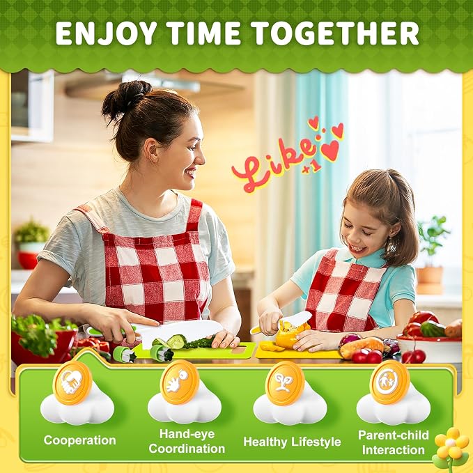 Kids Kitchen Tools,18 Pieces Toddler Cooking Sets Real-Montessori Cooking Set for Toddlers Kids Chef Set with Children Safe Knives Cutting - Image 7