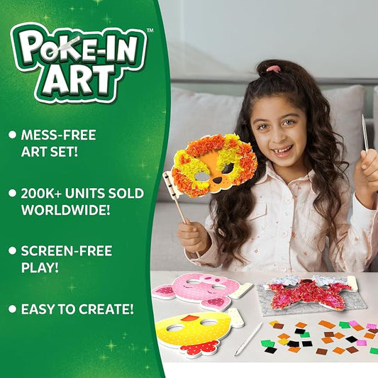 Skillmatics Poke-in Art – Animal Masks, Wood Craft Kit, Gift for Kids - Image 2