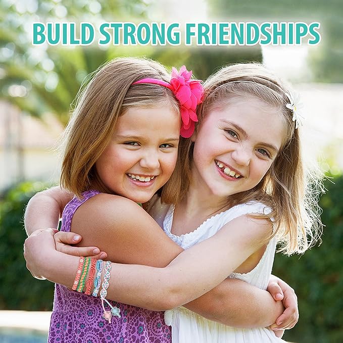 Chilpals Friendship Bracelet Making Kit for Girls,Arts and Crafts for Kids Ages 8-12,Birthday Gifts Ideas for Girl 7 8 9 10 11 Year Old - 2 in 1 Bracelets String Maker Toys Set (Purple)
