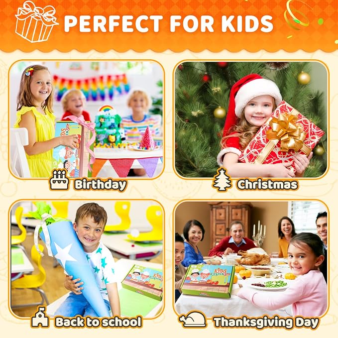 17PCS Montessori Toys Real Cooking Set for Kids Ages 3-6 - Kitchen Toys for Toddlers with Safe Knives, Cutting Board & Utensils - Learning Educational Pretend Play - Image 8