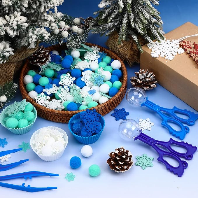 241 Pcs Winter Sensory Bin Fillers Blue Sensory Bin Items - Image 4