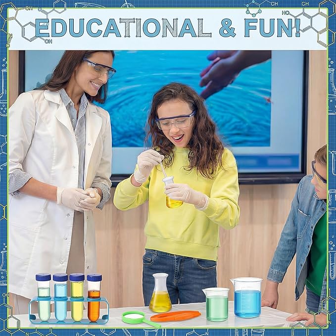 Copkim 39 Pcs Science Kits for Kids Educational Lab Science Experiments Early Learning Set Include Beakers and Test Tubes Droppers for Boys and Girls Birthday Party Gift - Image 5