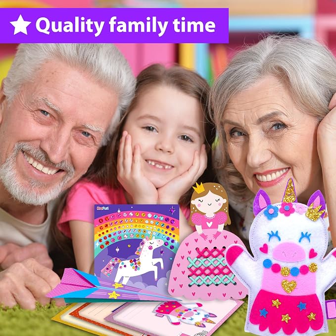 KRAFUN Craft Workshop Kit Ages 3-5 |10 Envelopes, Unicorn & Mermaid - Image 7