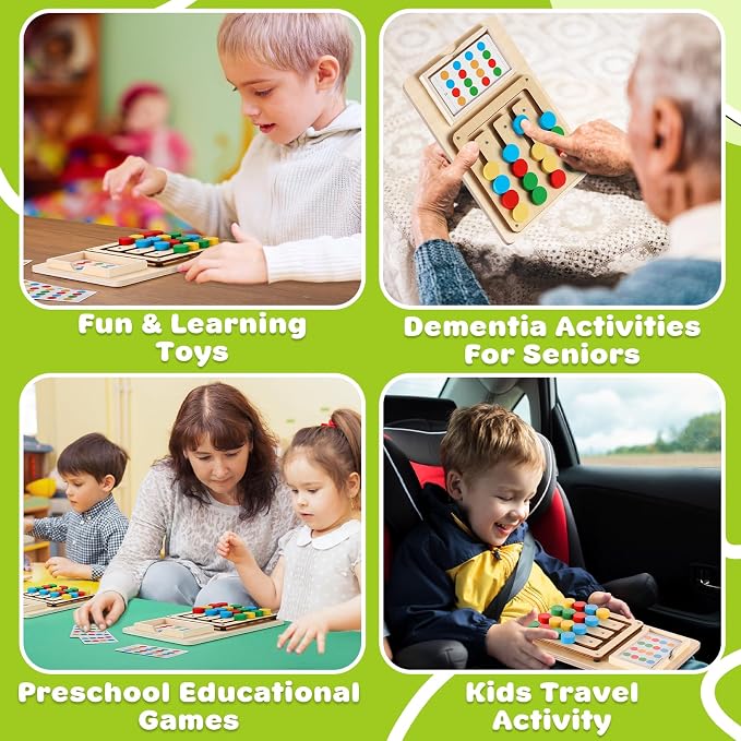 V-Opitos Color Matching Puzzle, Montessori Brain Teaser for Kids Ages 3-7 (Pack of 2) - Image 7