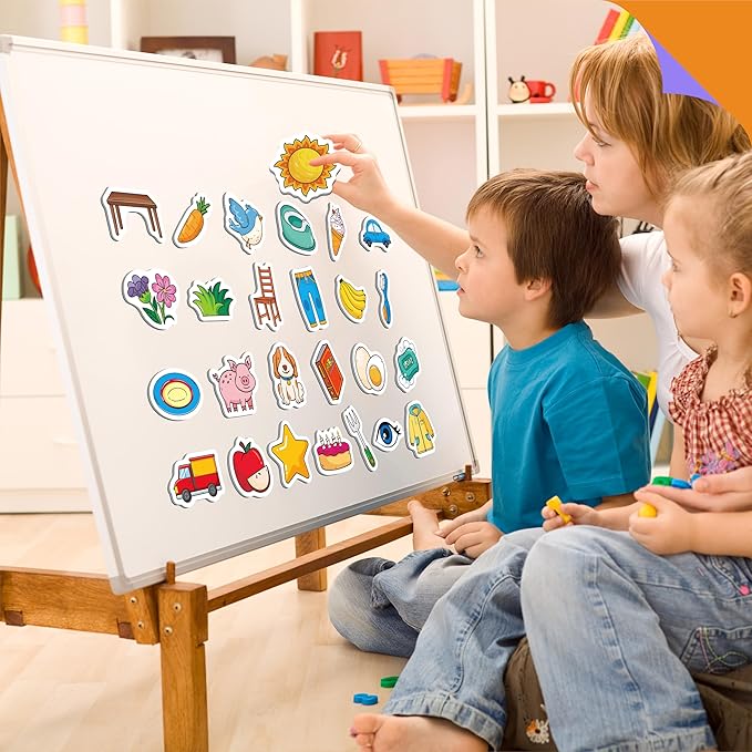 50 PCS First Word Magnets, Magnetic Thickened Daily Items Fridge Magnets Adorable Educational Learning Toys for Kindergarten, Preschooler, Kids 3+ - Image 7