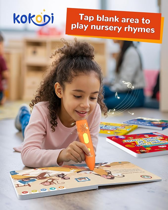 KOKODI Talking Pen Books Sets, Autism Sensory Games, Interactive Audio Sound Books Kids Learning Electronic Toys for Toddlers Kids, Early Educational Gifts Birthday Gifts for Boys Girls Age 2 3 4 5 - Image 7