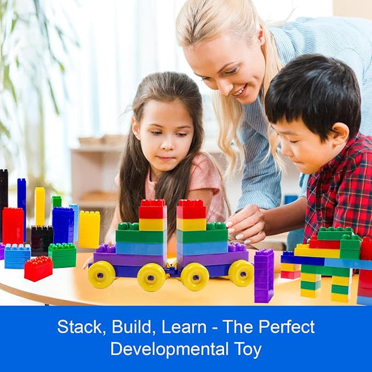 Dimple 300 Piece Large Building Blocks for Toddlers, Kids Interlocking Toys - Image 2