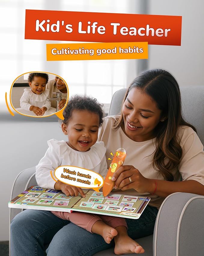 KOKODI Talking Pen Books Sets, Interactive Audio Sound Books Kids Learning Electronic Toys for Toddlers Kids, Autism Sensory Games, Early Educational Gifts Birthday Gifts for Boys Girls Age 2 3 4 5 - Image 7