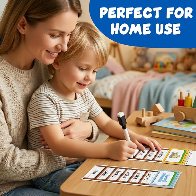 Edulok 30 Word Ladder Flip Books,Phonics Flash Cards,Word Ladders Word Family Build Book,Sight Words Reading Spelling Games Phonics Flip Books for Kids Classroom Homeschool Preschool Learning Activity - Image 7