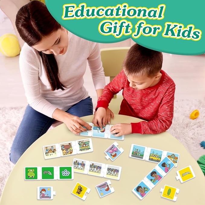 Kasfalci Sequencing Puzzle Cards,Sequence Board Game for Kids,Speech Therapy Materials for Autism,Storytelling,Social Skills,Sentence Building,Toddler Puzzles,Learning Activities,Classroom &Homeschool - Image 7