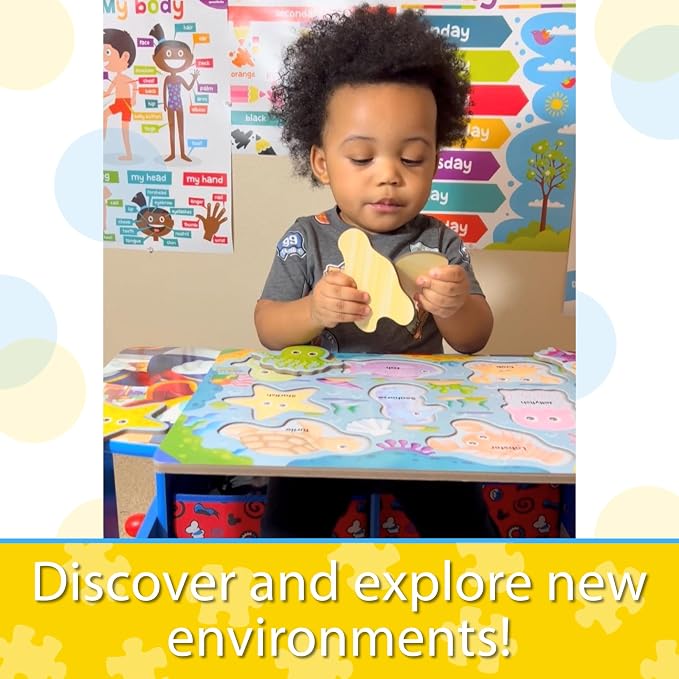 The Learning Journey: Under The Sea Lift & Learn - 26 Piece Puzzle - Ocean Friends Puzzles for Toddlers - Preschool Games & Activities for Preschool Games & Activities for Children Ages 2-5 Years - Image 6