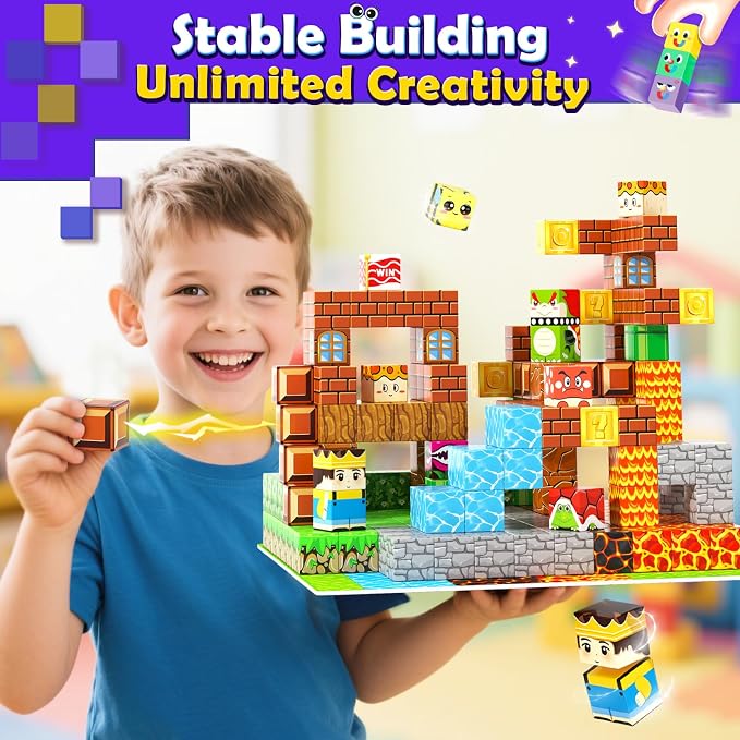 200PCS Magnetic Blocks Educational Toys for Kids Ages 3-5 4-8 3-12 Gifts - Image 6