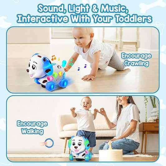 Musical Toy for 1 Year Old Boy Girl, Baby Toys 6-12-18 Months, Puppy Toddler Learning for 1 Year Old Boy Gifts, Bilingual Educational with Music Light, 1st Birthday Gift for Girl, Toddlers