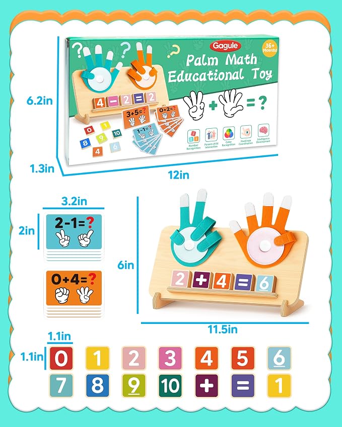 Montessori Learning Toys for 3 4 5 Year Old Gift, Number Counting Block Toy - Image 6