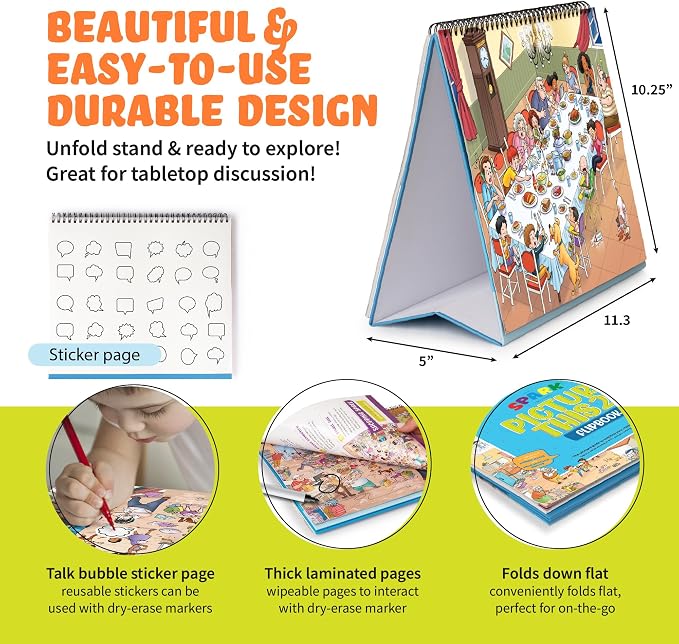 SPARK INNOVATIONS Picture Cards and Emotion Book, SEL Story Cards, Homeschool, Autism Activity, Educational Busy Book, Speech Therapy Materials (Picture This 1 & 2) - Image 9