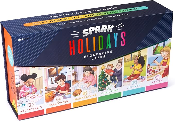 SPARK INNOVATIONS Holiday Tell A Story Cards, Sequencing Game, Speech Therapy Materials, Autism Game, ABA Therapy Materials, Social Skills Games, ESL, ELL - Image 8