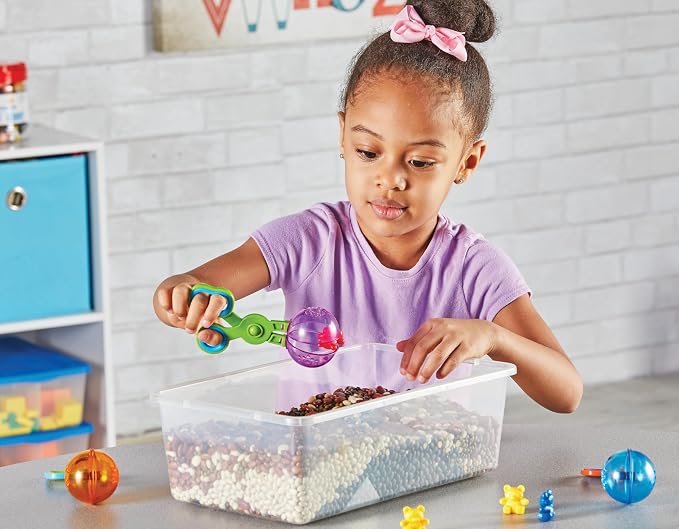 Learning Resources Handy Scoopers - Sensory Bin Sand Toys, Fine Motor, Montessori Kids, Plastic Tweezers, Homeschool Preschool Supplies, Gifts for Boys and Girls - Image 5