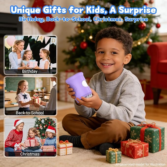 1000X Handheld Microscope for Kids: Pocket Digital Microscope with 2.0''IPS Screen&Photo/Video - Portable Edu Science Kits for Girls Boys - STEM Toys Birthday Gifts Ages 3-6 6-12(Purple) - Image 8
