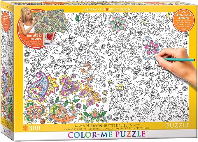 EuroGraphics Hidden Butterflies Color Me Puzzle (300 Piece) by EuroGraphics