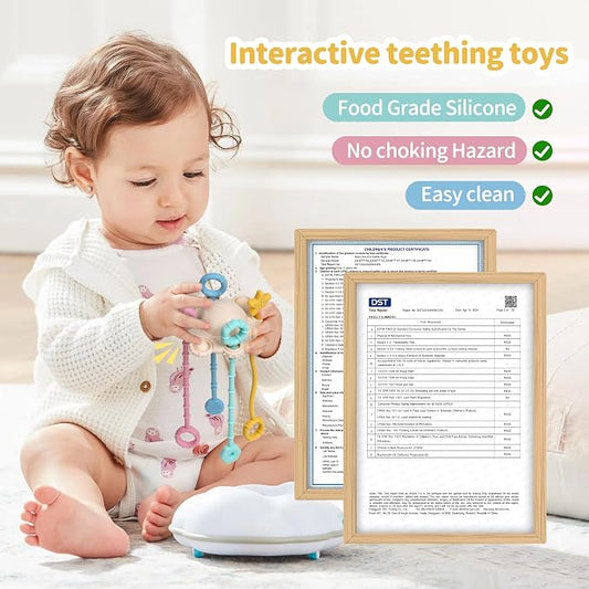 Montessori Pull String Toy Silicone Travel Toy - Image 2
