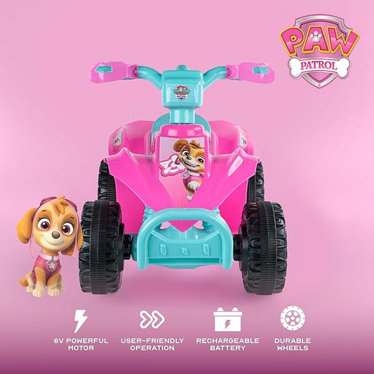 Paw Patrol - Skye 6V Quad for Kids - Powerful and Safe Ride-On Toy with Rechargeable Battery - Forward and Reverse Driving - Max Weight Capacity of 55 LBS - Ages 2-3 Years
