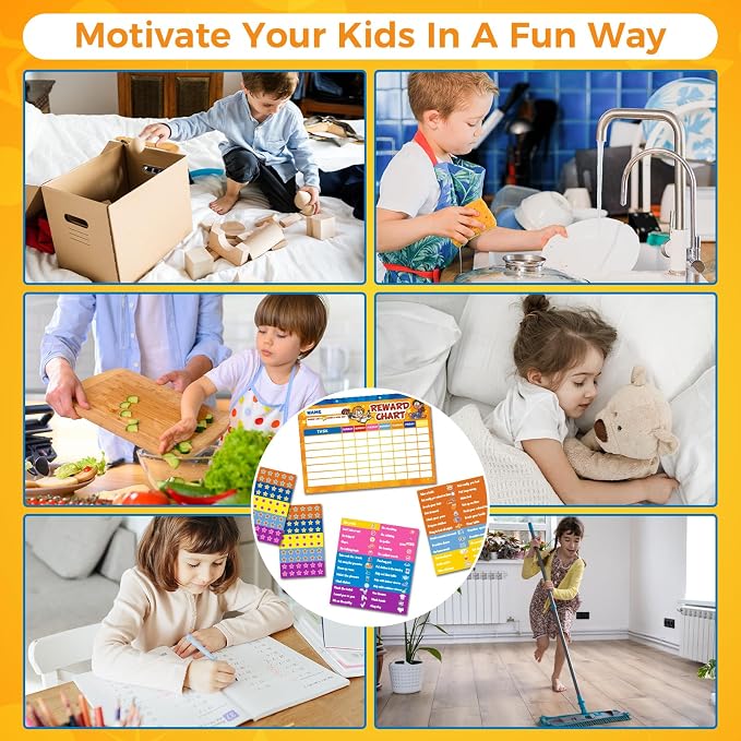 Thboxes 52 Chore Reward Chart for Kids, Cartoon Magnetic Behaviour Board - Image 7