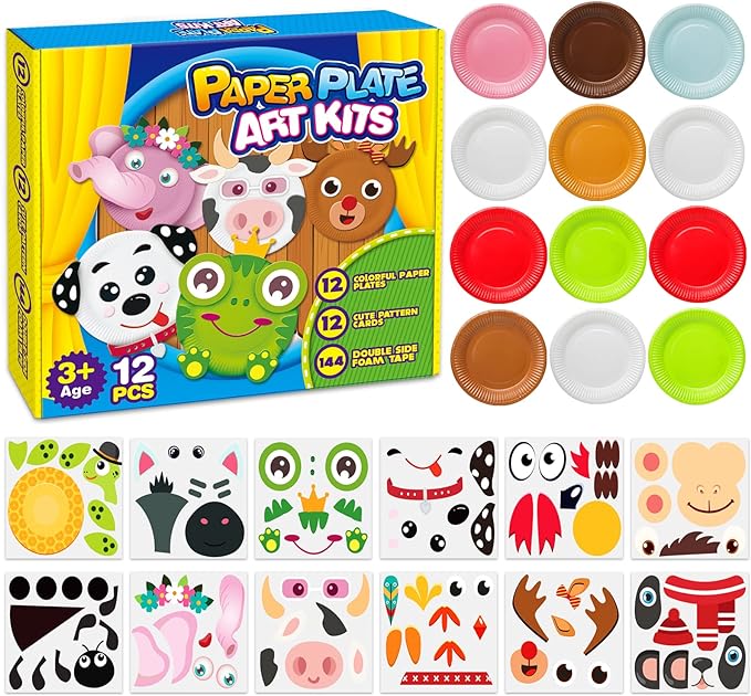 V-Opitos Arts and Crafts Kits for Kids, 24 Pack Simple Animal Paper Plate Crafts for Toddler Age of 2, 3, 4, 5 Years Old, Fun Preschool Classroom Activity Project for Boy & Girl - Image 7