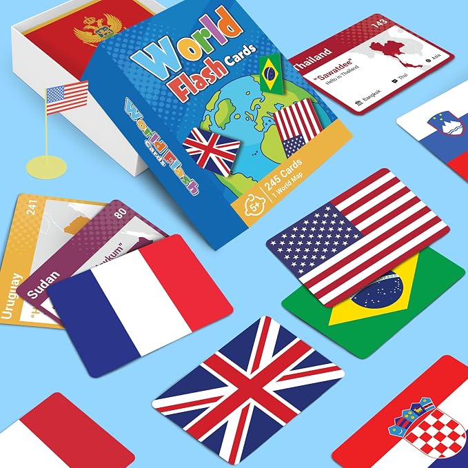 World Flags Flashcards, 245+ Country & Map Geography Game - Image 8