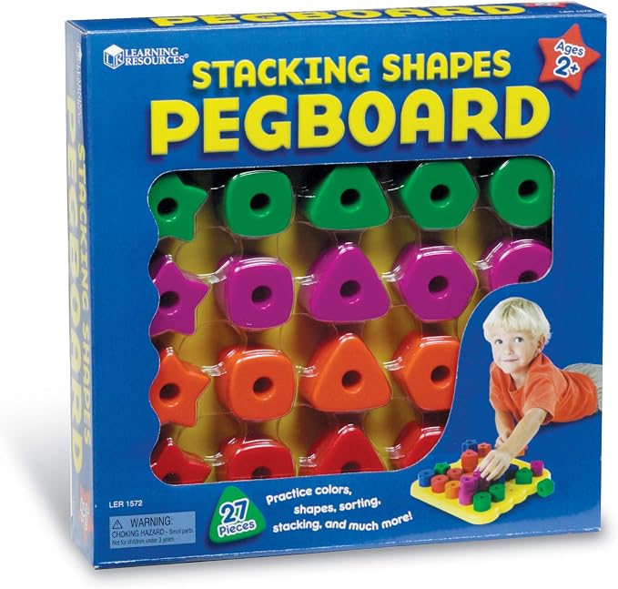 Learning Resources Stacking Shapes Pegboard - Image 5