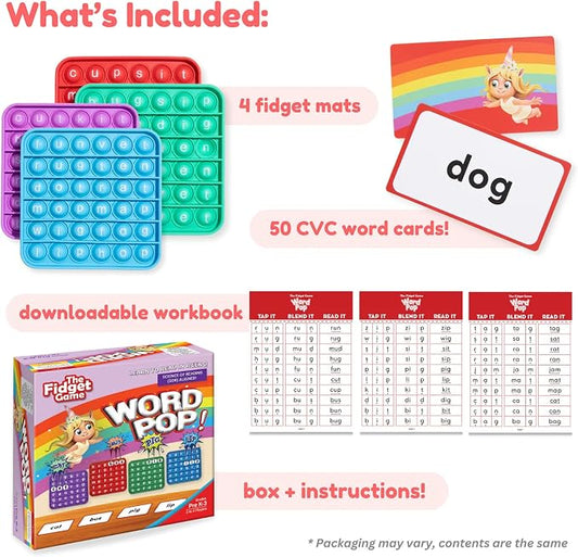 The Fidget Game Word Pop CVC Word Games for Kids 4-6 - Image 2