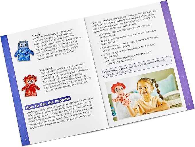 hand2mind Feelings Family Hand Puppets Secondary Emotions - Image 7