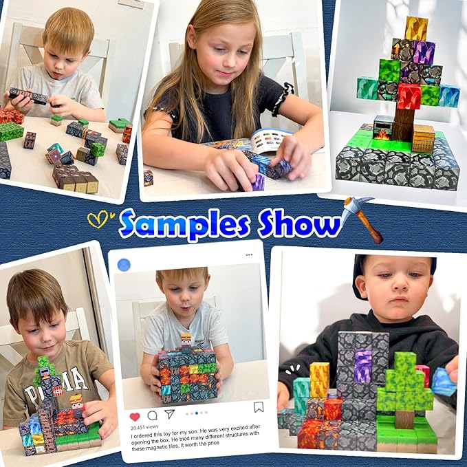 100PCS Magnetic Blocks Building Toys STEM Learning Magnet blocks(0.8") - Image 9