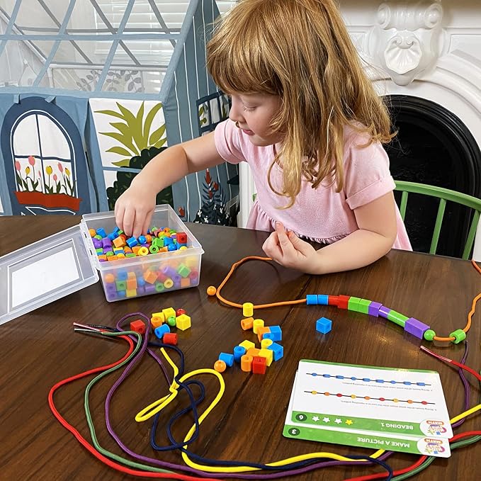 Kids First Math: Lacing Beads Math Kit w/Activity Cards | Develop Skills in Counting, Sorting, Sequencing, Pattern Recognition | Visual Hands-on Math for at-Home or Classroom Learning, Ages 3+ - Image 5