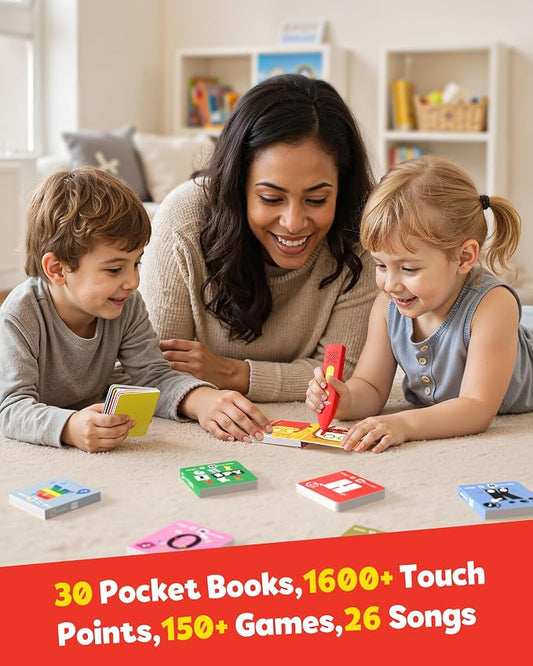 KOKODI Talking Pen 30 Small Books Sets, Interactive Audio Sound Books Kids Learning Electronic Toys for Boys Girls, 30 Palm Books Focused Mini Board Books for Educational Tiny Block Book Learning - Image 2