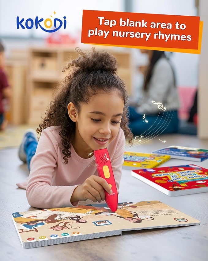 KOKODI Talking Pen Books Sets, Autism Sensory Games, Interactive Audio Sound Books Kids Learning Electronic Toys for Toddlers Kids, Early Educational Gifts Birthday Gifts for Boys Girls Age 2 3 4 5 - Image 7