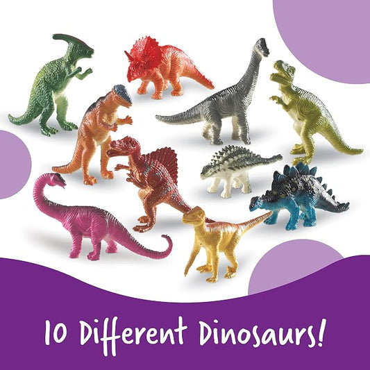 Learning Resources Dinosaur Counters - 60 Pieces, Ages 3+, Toddler Montessori Toys, Stacking Shape, Gifts For Boys And Girls, Sorting And Matching Skill Activities - Image 2
