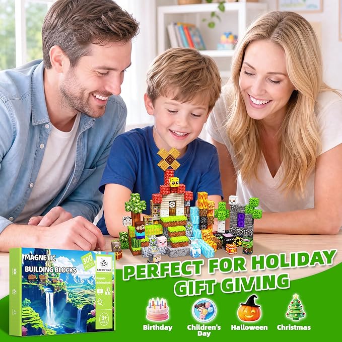 300PCS Magnetic Building Blocks, STEM Educational Magnet Cubes Toys - Image 7