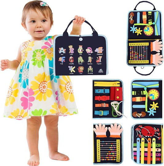 Busy Book for Toddlers, Montessori Felt Quiet Book Travel. Ages 3+ - Image 2