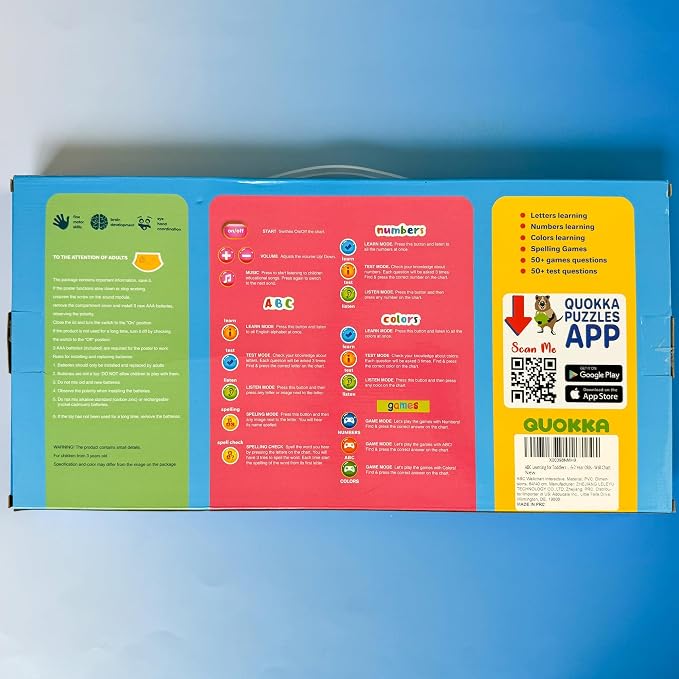 Educational Toys for Kids 5-7 Year Old - Blue ABC Learning Wall Chart - Image 8