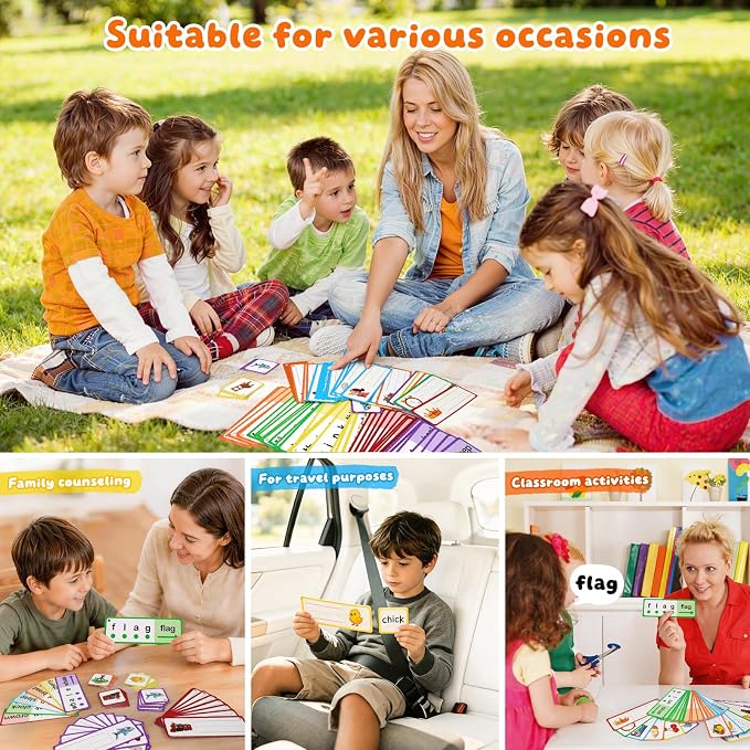 Blends & Digraphs Flash Cards for Kid, Phonics Sight Word Games for Toddler - Image 8