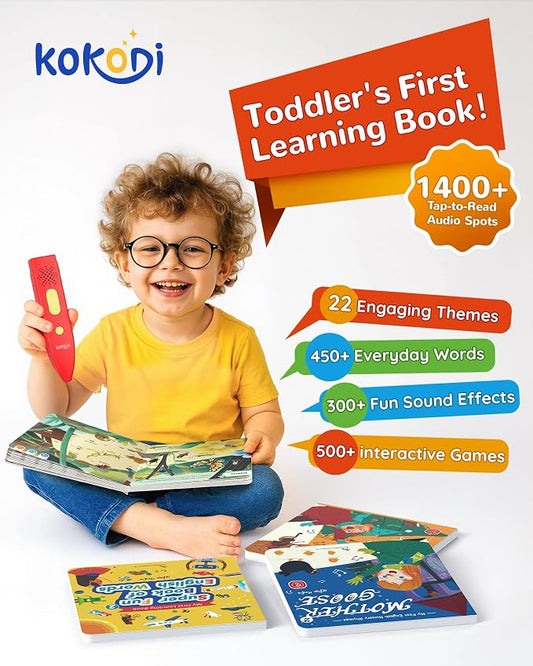 KOKODI Talking Pen Books Sets, Autism Sensory Games, Interactive Audio Sound Books Kids Learning Electronic Toys for Toddlers Kids, Early Educational Gifts Birthday Gifts for Boys Girls Age 2 3 4 5 - Image 2