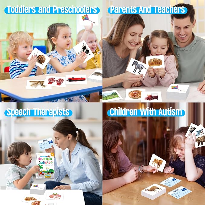 140 Noun Picture-Word Cards, Picture Flashcards Language Builder Visual Aid Speech Development Tool for Autism, ESL Teaching Materials for Adults, Non-Verbal Children Vocabulary Builder for Toddlers - Image 7