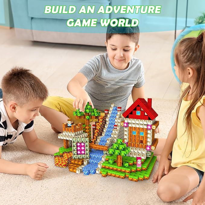 GaHoo 220PCS Magnetic Blocks, Forest Magnetic Building Cubes for Kids - Image 7