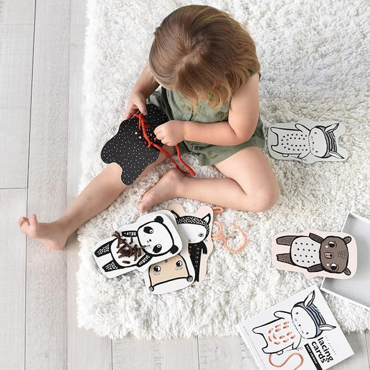 Wee Gallery Lacing Cards for Kids, Sewing Board Toy for Toddlers Ages 3+ - Image 2