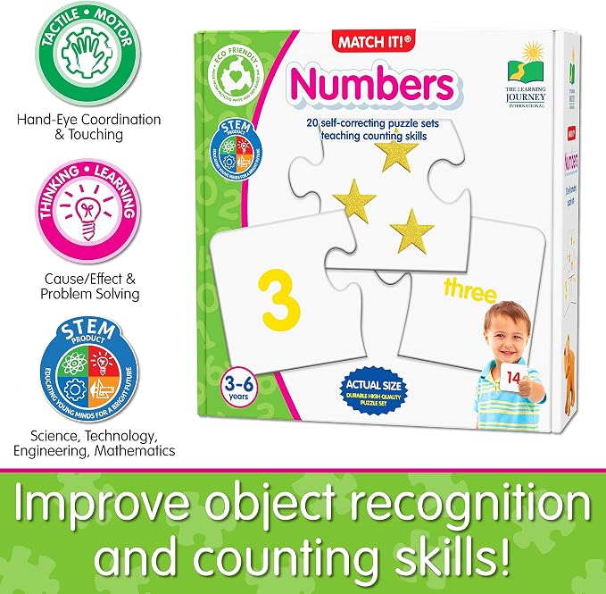 The Learning Journey: Match It! - Numbers - Self-Correcting Number & Counting Puzzles, Multicolor (116432) - Image 5
