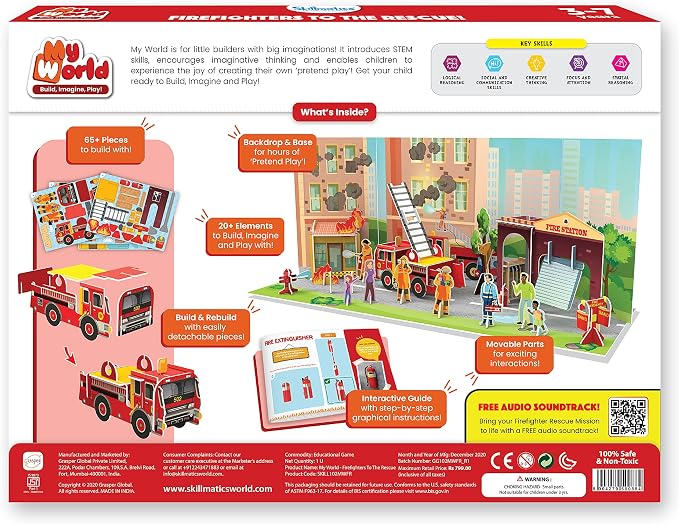 Skillmatics My World – Firefighters to the Rescue! STEM Building Playset - Image 6