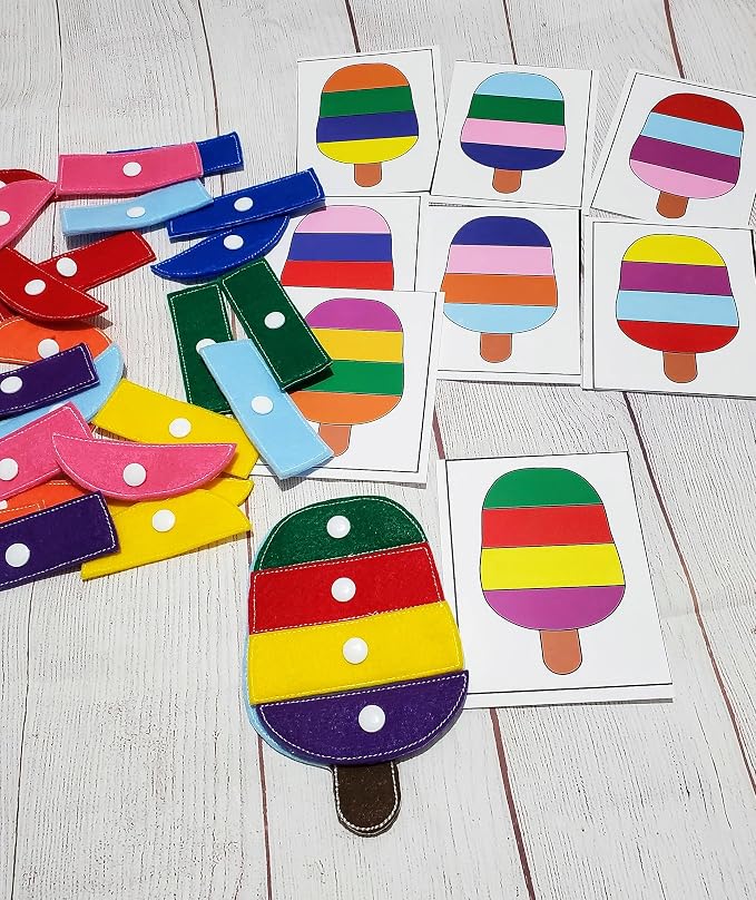 Color and Size Sequencing Match The Colors on The Cards Busy Bag Game for Toddlers - # 240 - Image 4