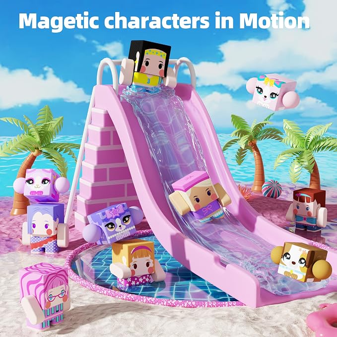 GobiDex Magnetic Travel Toys Figures Set with a Portable Tin for Girls 3+ - Image 8