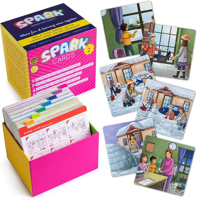 SPARK INNOVATIONS Sequencing and Storytelling Cards, Speech Therapy Game, Special Education Materials, Sentence Building, Problem Solving, English Language Learners (Sequence Cards 1 and 2 Combo) - Image 8