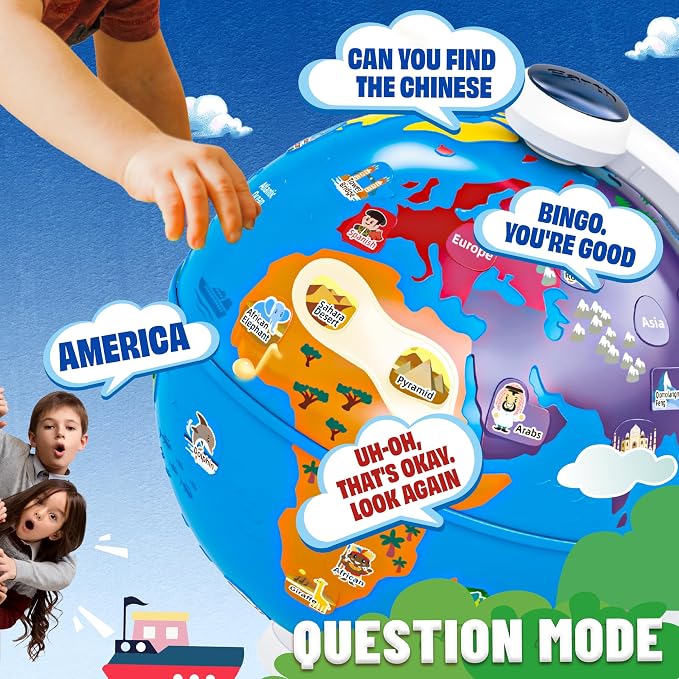 SMILESSKIDDO Globe for Kids, Interactive Globe With Lighting And Music - Image 6